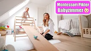 Baby's room in the new house 😍 Montessori house bed! Rearranging Pikler children's room furniture...
