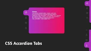 Accordion Tabs with Sliding Indicator Using HTML And CSS  | Tabs Curve Outside