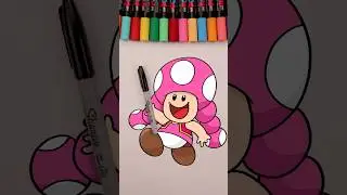 How to draw Toadette