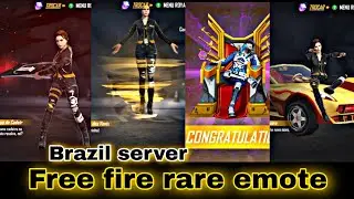 FREE FIRE RARE EMOTES IN BRAZIL SERVER #freefire #freefirebrasil