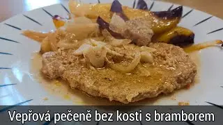 Vepřová pečeně bez kosti s bramborem v jednom pekáči 🤩🤩🤩 - recept