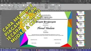 CARA CEPAT MEMBUAT SERTIFIKAT YANG BANYAK DENGAN MICROSOFT WORD DAN EXCEL.