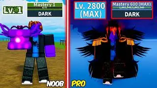 Level 1 to Max Level using only Dark Fruit | Unlocked Ghoul V4 and Dark Coat & F2P