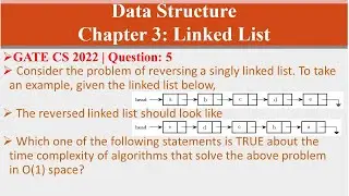 GATE CS 2022 | Q5: Consider the problem of reversing a singly linked list. To take an example, given