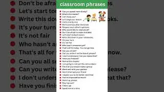 Classroom English sentences #english #shorts