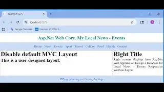 02 - ASP.Net Core Web App MVC - How to Create a Layout Template