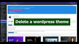 How to delete a wordpress theme 2022 YouTube video