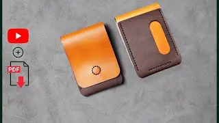 Leather Card Wallet pattern to download Pdf pattern with holes
