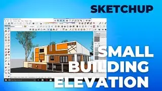 small building elevation.#Sketchup #rendering #elevation
