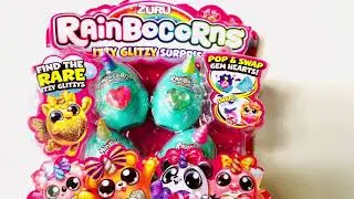 Rainbocorns - Itzy Glitzy Surprise 4 Pack glitter, sparkles and bling! With removable bows and wings