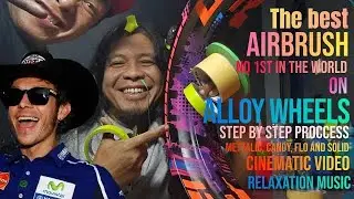 Bike Rims painting | BEST GRAPPHICS DESIGN ON ALLOY WHEEL | Airbrush velg motor