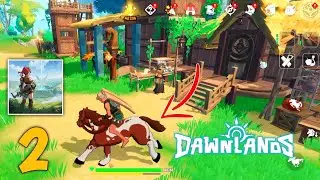 DOWNLANDS: GAMEPLAY Team up with Hours| OPEN WORLD Game Like PALWORD Best Android ios Part 2 day 2