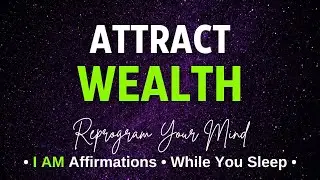 Attract WEALTH While You Sleep 😴 8 hours I AM Affirmations for Abundance and Wealth + Dark Screen