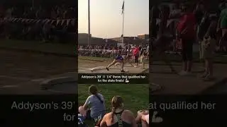 Addyson Viers’ 4th place Regional shot throw breaking school record again and advancing her to State