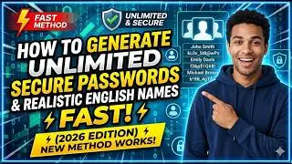 How to Generate Unlimited Secure Passwords & Realistic English Names Fast (2026)