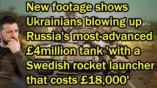 Ukrainians blowing up Russia's most-advanced £4million tank!