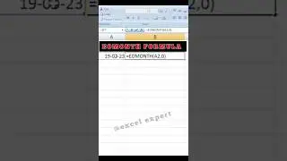 EOMONTH formula in excel!