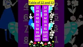 #tableof12and13 #shortsvideo #viralvideo #neverstoplearning6052 #pahada #youtubeshorts #trending