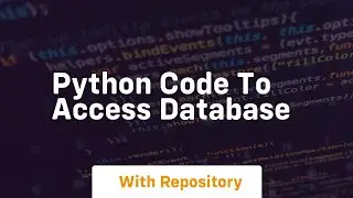 python code to access database