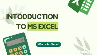Introduction to MS EXCEL  | LEARN MS EXCEL