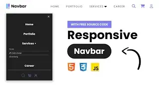 Responsive Dropdown Menu Navbar Using HTML CSS & JavaScript