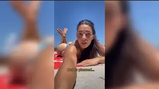 Tik Tok push up challenge bikini beach fail