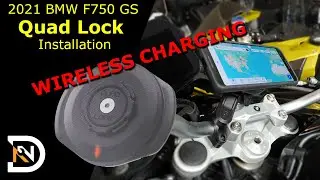 BMW F750GS wireless phone charger:  Quad Lock Phone Mount Installation
