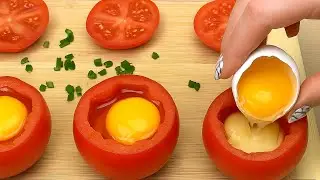 Just put an egg in a tomato and you will be amazed! Breakfast recipe | Easy Recipe