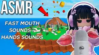 Roblox ASMR ~ natural disaster survival FAST mouth sounds + finger fluttering ⚡👄 (SO TINGLY)
