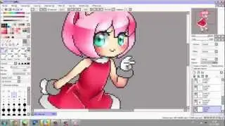 Amy Rose - Pixel (speedpaint)