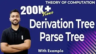 Lec-65: Derivation Tree 🌲Parse Tree 🌲 with example in TOC & Compiler design