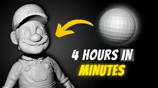 Sculpting SUPER MARIO Bros 3D model in BLENDER for 3D PRINTING