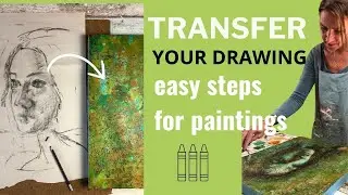 How to transfer a drawing onto your painting surface | Drawing #drawing #oilpainting #mixedmediaart