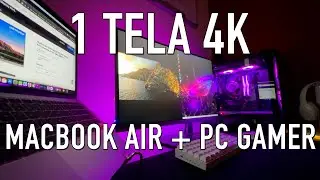 UMA TELA 4K PARA MACBOOK E PC AO MESMO TEMPO