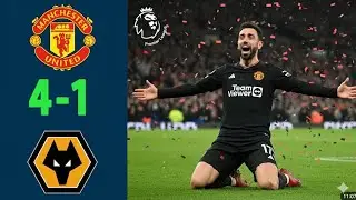 Manchester United vs Wolves 4 1 Highlights & Goals   Bruno Fernandes & Bryan Mbeumo & Mount Goals