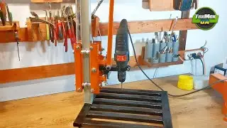 Build Your Own Drill Press! Diy Drill Stand! Easily Create Holes With A Drill Guide!