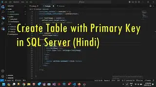 Create table with primary key in sql server hindi