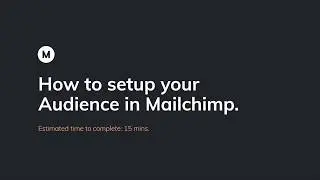 Mailchimp Basics - Setting up your Audience