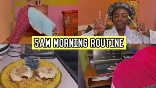 My REALISTIC 5am morning routine as an online college student *Fall 2020 edition*