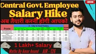 Salary Hike of Central Govt Employee 2024 | #ssccgl2024 #chsl #cpo #salaryhike #7thpaycommission