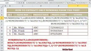 HOW TO EXTRACT ONLY NUMBERS FROM THE TEXT