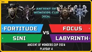 WC3 - Fortitude & Sini vs FoCuS & LabyRinth - Playday 4 - Ancient of Wonders Cup 2024
