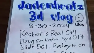 Resbak napod daog sa naka Pick up 014 syn 017,Slide 510.Padayon ta sa 5pm Pahabol Esca Dobol.Atangi!