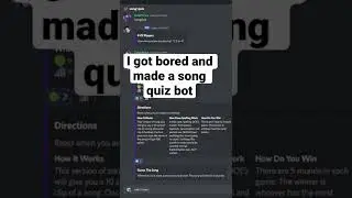 I got bored and made a song quiz Discord bot #shorts