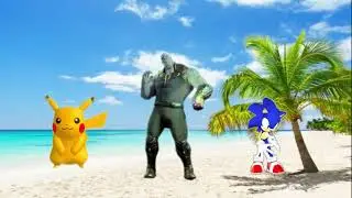 Dance in Real Life With Pikachu | Sonic | Hulk | Thanos | Spiderman |