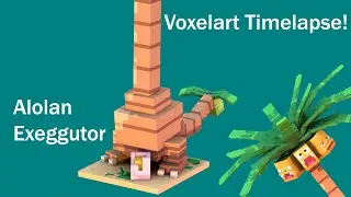 Alolan Exeggutor - Voxelart Timelapse!