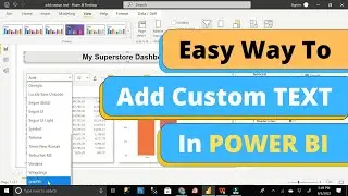 How To Add Custom Text/Font In Power Bi 📊