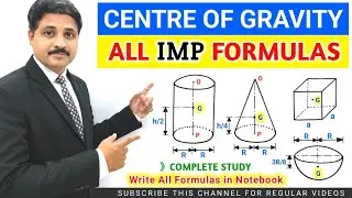 CENTRE OF GRAVITY STUDY OF ALL FORMULAS IN ENGINEERING MECHANICS IN HINDI