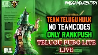 RANKPUSH TO CONQUEROR || PUBG LITE LIVE TELUGU LIVE || @TEAM TELUGU HULK