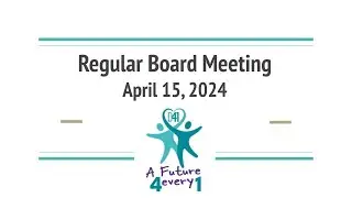 Glen Ellyn District 41 BOE Meeting April 15 2024